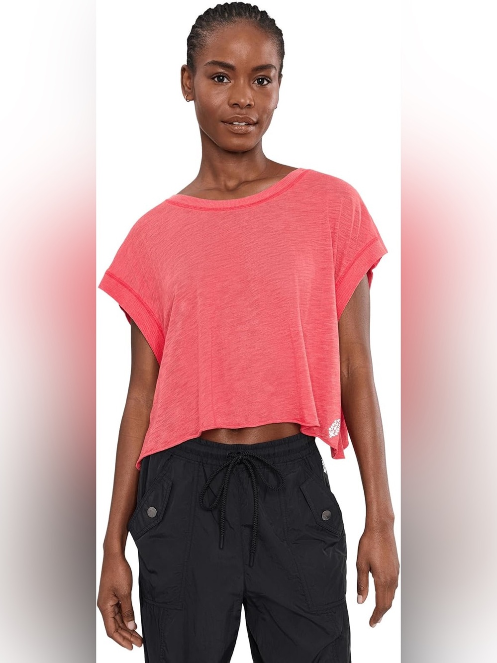 NWT FP Movement by Free People My Time Tee Neon Coral/Pink - Size Small